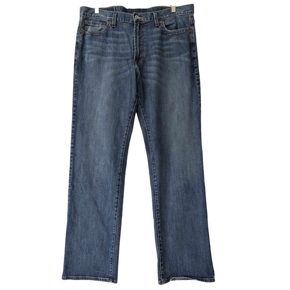 Vintage Lucky Brand Jeans Mens Flap Pocket Straight Leg Size 36x33 Medium Wash